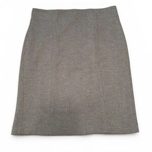 Ann Taylor 14p Gray Herringbone Pencil Skirt - Women's